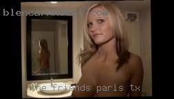 The friends part also in Paris, TX comes first.